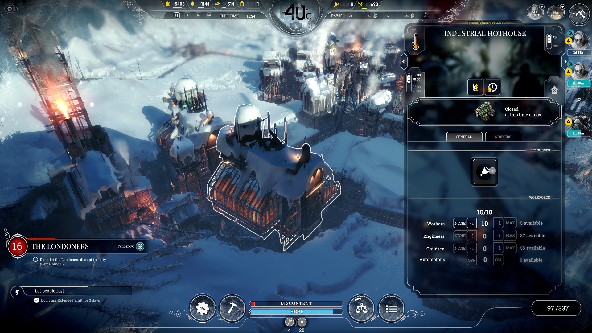 Frostpunk environment